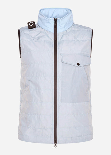 MA.Strum Bodywarmers Softshell down quilt gilet - illusion blue