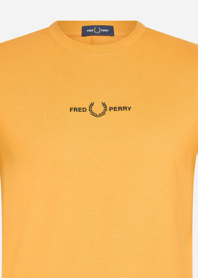 Fred Perry T-Shirts Embroidered t-shirt - gold