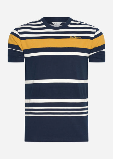 Ben Sherman T-shirts Engineered stripe tee - dark navy