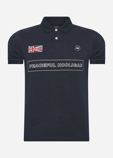 Peaceful Hooligan Polo's  Flag polo - navy