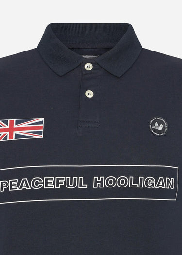 Peaceful Hooligan Polo's  Flag polo - navy