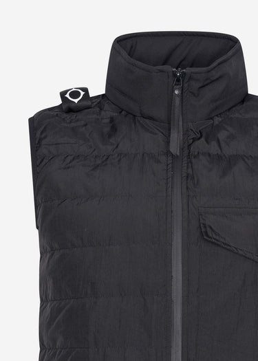 MA.Strum Bodywarmers Softshell down quilt gilet - jet black