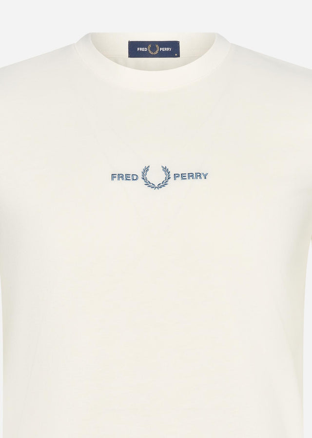 Fred Perry T-Shirts Embroidered t-shirt - snow white