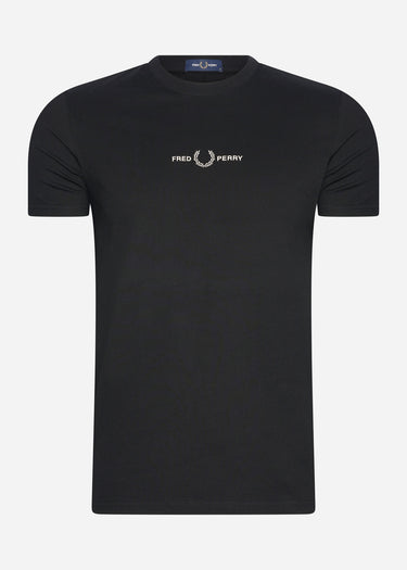 Fred Perry T-shirts Embroidered t-shirt - black