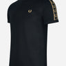 Fred Perry T-shirts Contrast tape ringer t-shirt - black gold