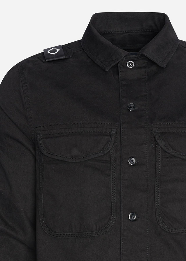 MA.Strum Overshirts Two pocket overshirt - jet black