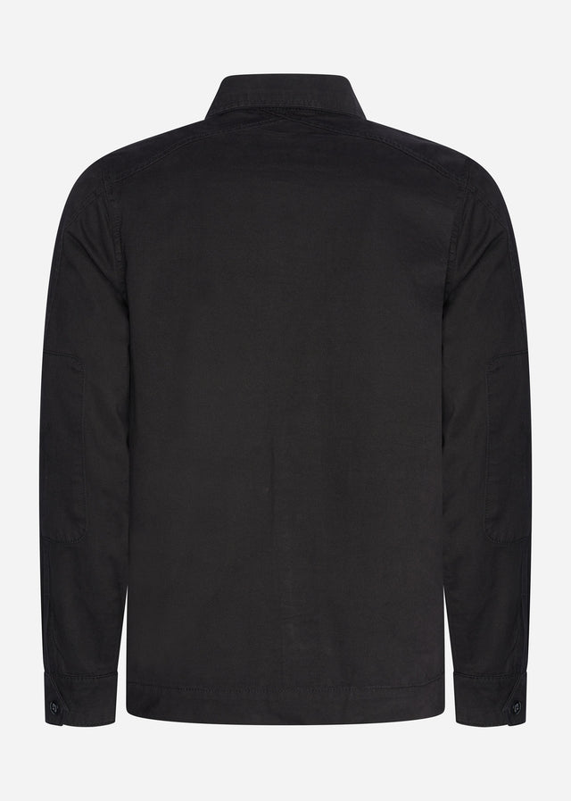 MA.Strum Overshirts Two pocket overshirt - jet black