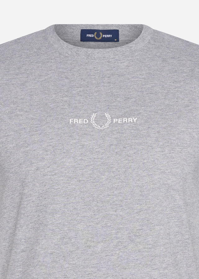 Fred Perry T-Shirts Embroidered t-shirt - steel marl