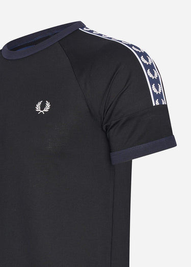 Fred Perry T-shirts Panelled taped t-shirt - black