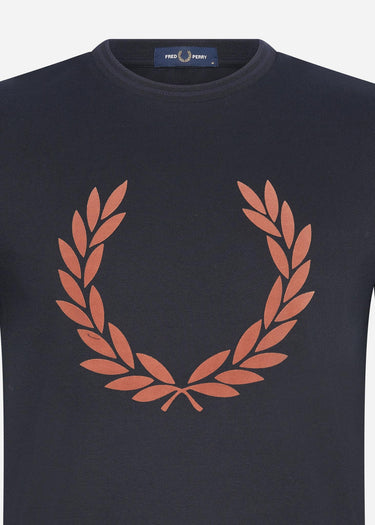 Fred Perry T-shirts  Flock laurel wreath t-shirt - navy