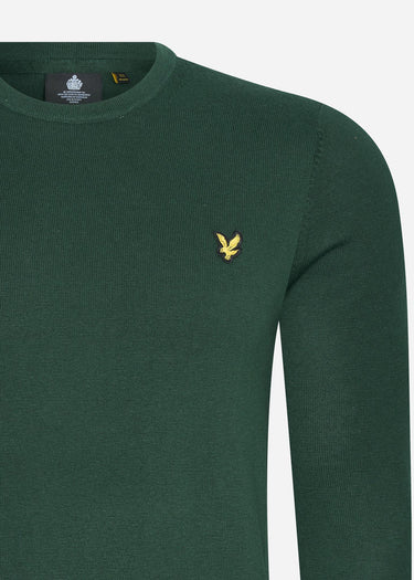 Lyle & Scott Truien Cotton merino crew jumper - dark green