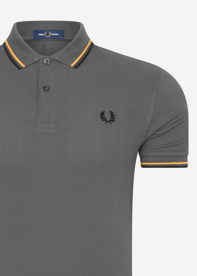 Fred Perry Poloshirts Twin tipped polo - gunmetal gold black