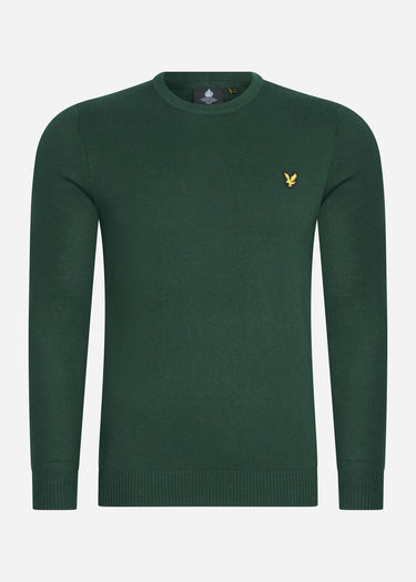 Lyle & Scott Truien Cotton merino crew jumper - dark green