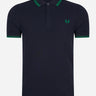 Fred Perry Polo's Twin tipped fred perry shirt - navy fp green
