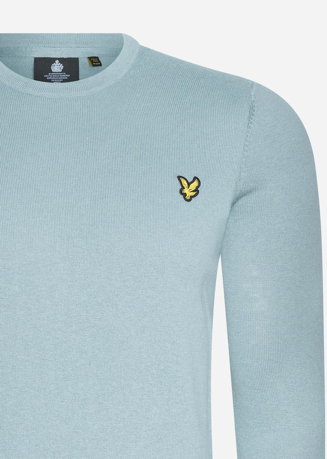 Lyle & Scott Pullover Cotton merino crew jumper - away blue