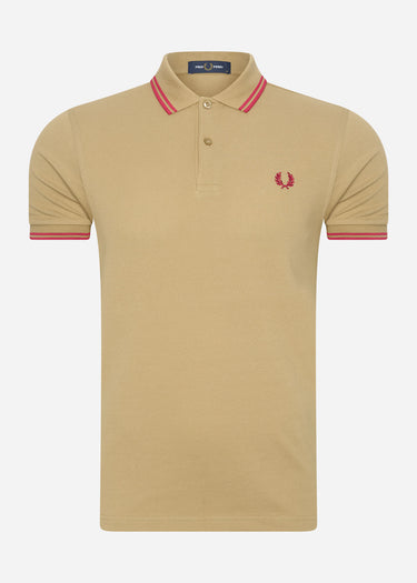 Fred Perry Polo's Twin tipped polo - warm stone blood