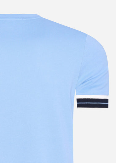 Fred Perry T-shirts Tramline tipped pique t-shirt - sky