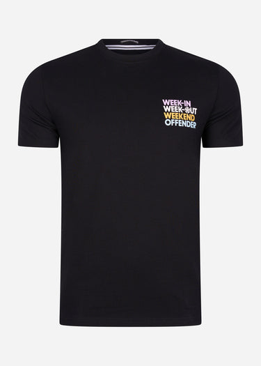 Weekend Offender T-shirts Week in week out - black