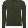 MA.Strum Vesten Full zip bomber sweat - oil slick