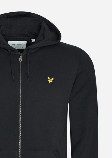 Lyle & Scott Vesten Zip through hoodie - jet black