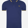 Fred Perry Polo's Twin tipped fred perry shirt - french navy golden hour
