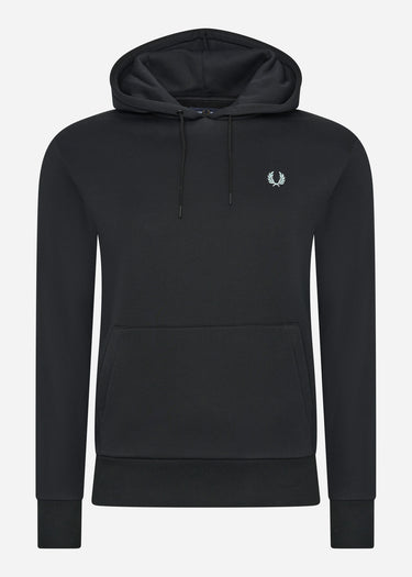 Fred Perry Hoodies Laurel wreath print hooded sweater - black