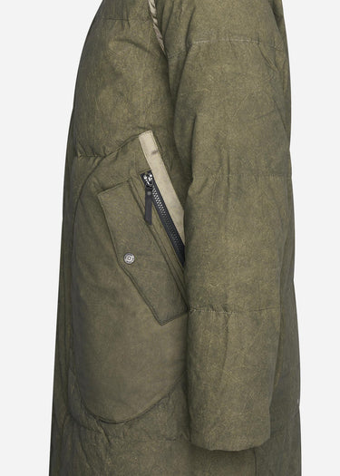 MA.Strum Jassen  Awp long down coat - oil slick
