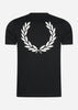 Fred Perry T-shirts Back graphic t-shirt - black