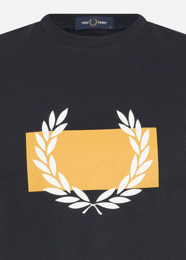 Fred Perry T-shirts Laurel wreath print t-shirt - navy