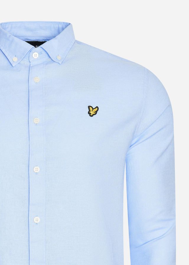 Lyle & Scott Hemden Cotton linen shirt - light blue