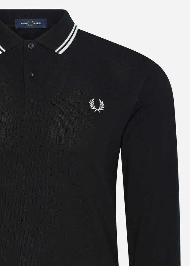 Fred Perry Langarm Polos Ls twin tipped polo shirt - black