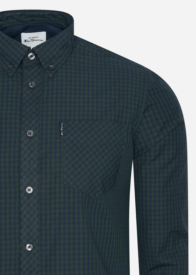 Ben Sherman Hemden Signature gingham - dark green