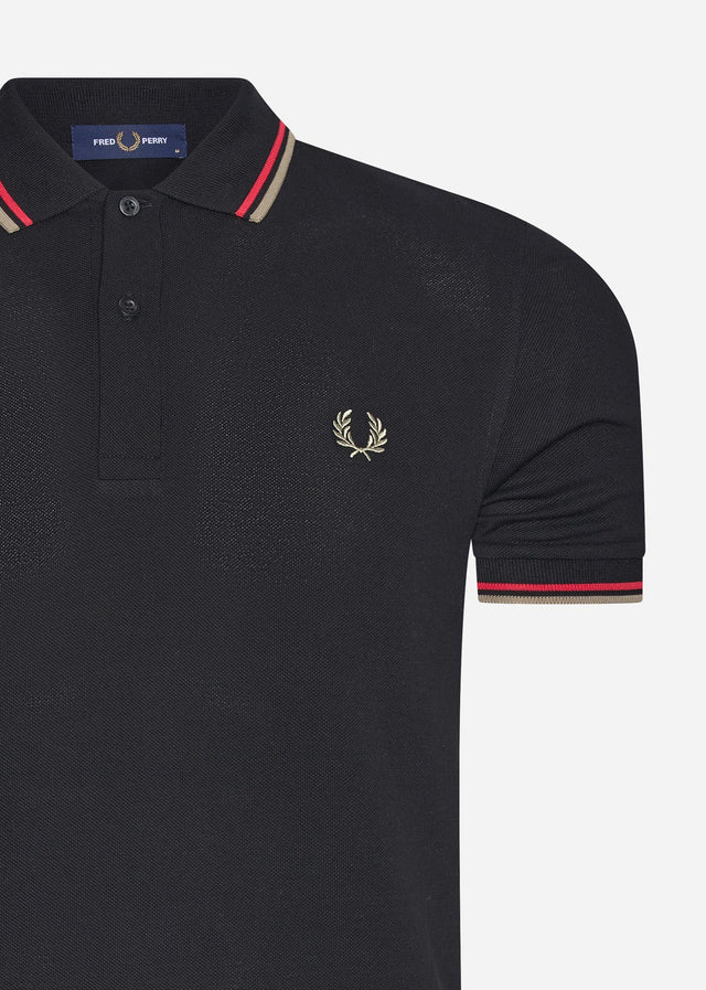 Fred Perry Poloshirts Twin tipped fred perry shirt - black washed red sage green