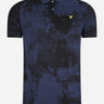 Lyle & Scott Polo's Erosion print polo shirt - navy