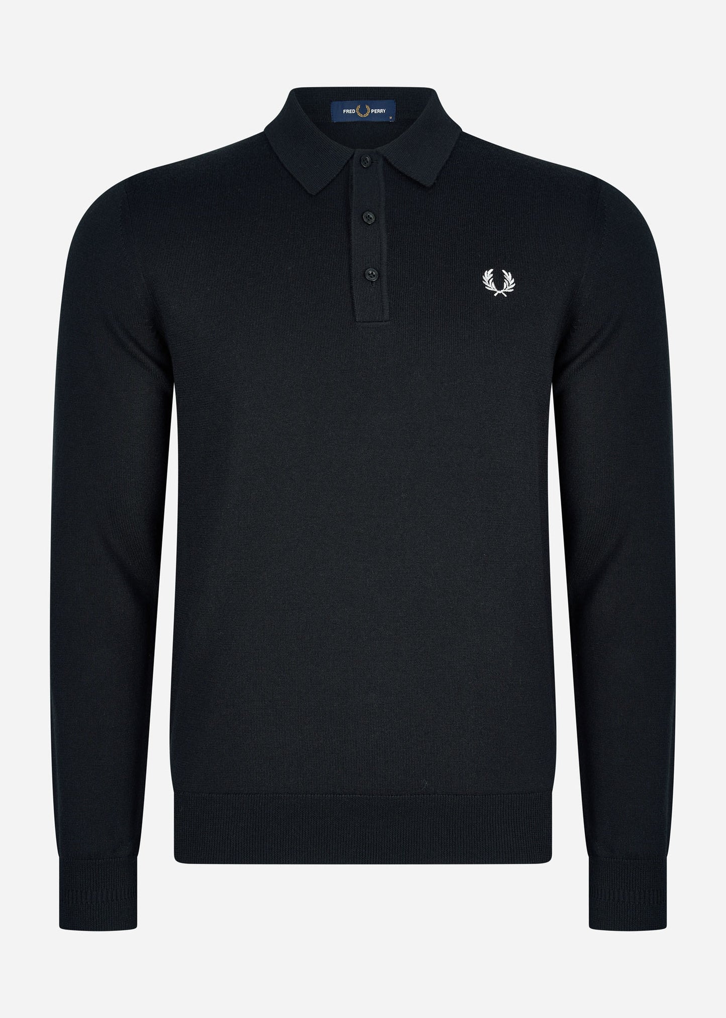 Fred Perry Longsleeve Polo's Classic knitted shirt ls - black