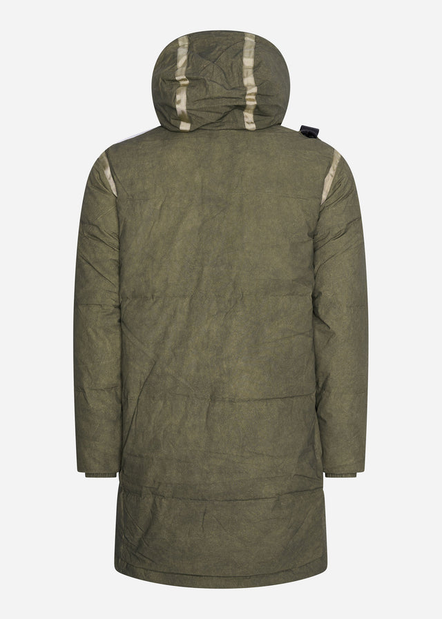 MA.Strum Jacken Awp long down coat - oil slick
