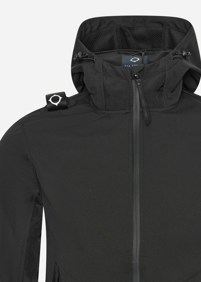 MA.Strum Jacken Softshell full zip hooded jacket - jet black