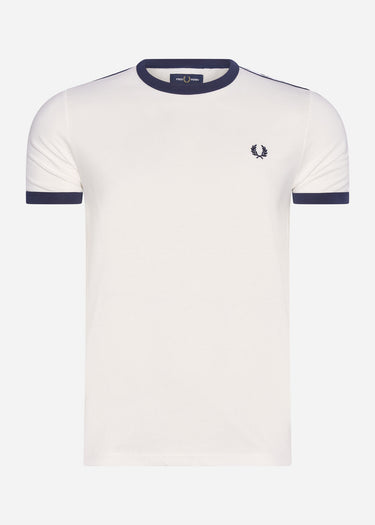 Fred Perry T-shirts Taped ringer t-shirt - snow white