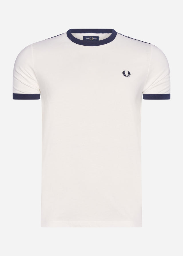 Fred Perry T-Shirts Taped ringer t-shirt - snow white