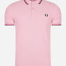 Fred Perry Polo's Twin tipped fred perry shirt - chalky pink washed red black