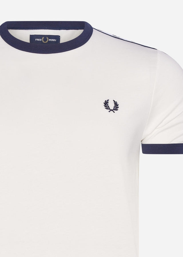 Fred Perry T-Shirts Taped ringer t-shirt - snow white