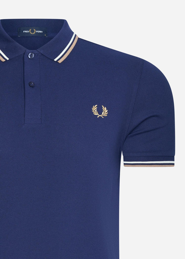 Fred Perry Poloshirts Twin tipped fred perry shirt - navy ecru warm stone