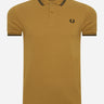 Fred Perry Polo's Twin tipped polo - dark caramel black