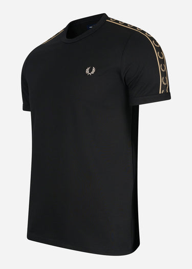 Fred Perry T-shirts Contrast tape ringer t-shirt - black black