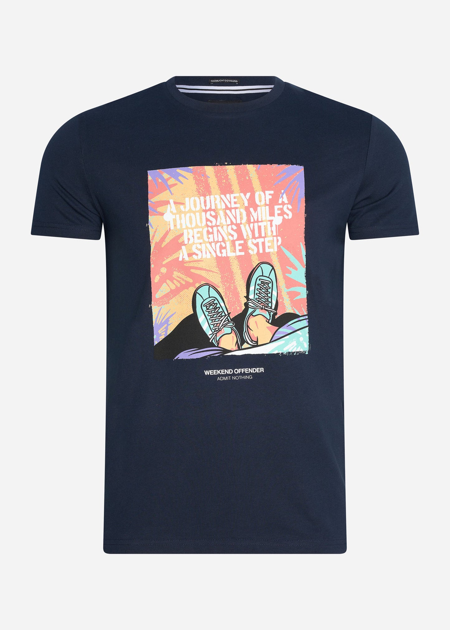 Weekend Offender T-shirts Single step - navy
