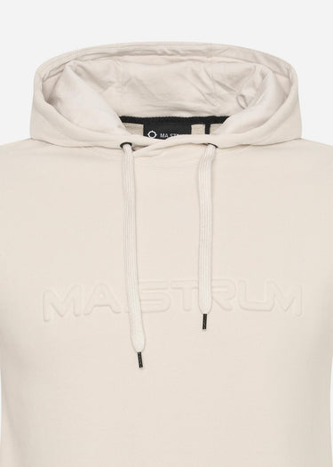 MA.Strum Hoodies  Embossed logo overhead hoody - aluminium
