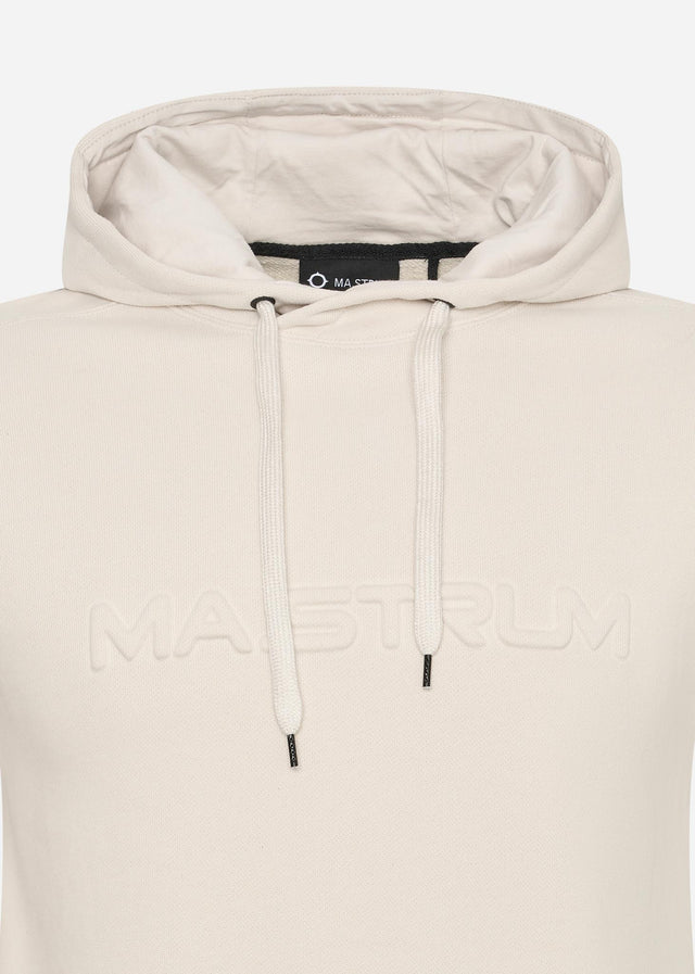 MA.Strum Hoodies Embossed logo overhead hoody - aluminium