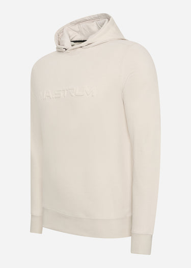 MA.Strum Hoodies  Embossed logo overhead hoody - aluminium