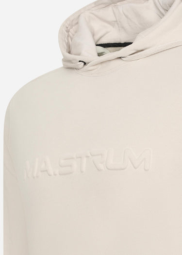 MA.Strum Hoodies  Embossed logo overhead hoody - aluminium