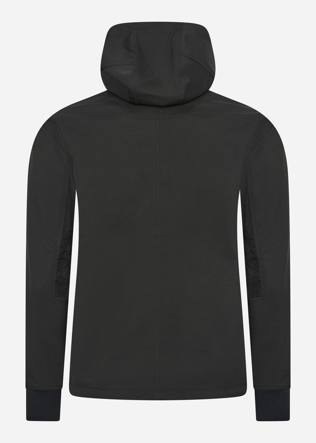 MA.Strum Jacken Softshell full zip hooded jacket - jet black